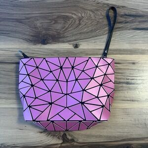 Patrizia Luca Pink Slanted Square‎ Clutch Crossbody Purse No Strap Included